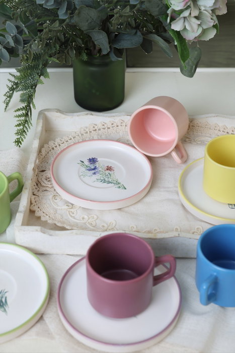 Hermia Juego de tazas de té de 12 piezas Multicolor